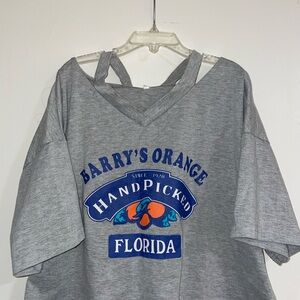 Gray Crop Top